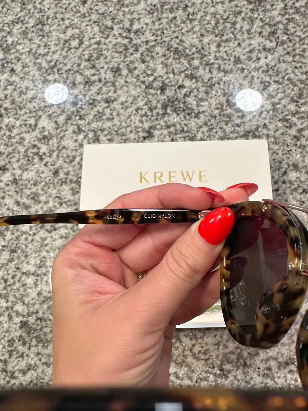 Krewe Clio Nylon Sunglasses in Tortoise and Silver